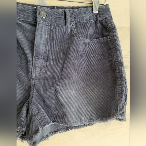 Mossimo High Waist Corduroy Cut -Off Shorts size 8 NWOT Slate Gray - Picture 4 of 5